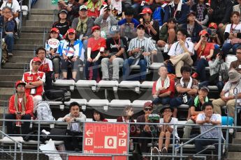 World © Octane Photographic Ltd. Formula 1 - Japanese Grand Prix - Saturday - Qualifying. Fans in the grandstand. Suzuka Circuit, Suzuka, Japan. Saturday 7th October 2017. Digital Ref:1977LB1D9562