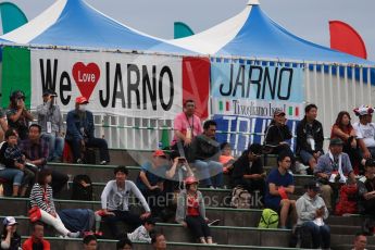 World © Octane Photographic Ltd. Formula 1 - Japanese Grand Prix - Saturday - Qualifying. Jarno Trulli fans STILL turning up! Suzuka Circuit, Suzuka, Japan. Saturday 7th October 2017. Digital Ref:1977LB1D9760