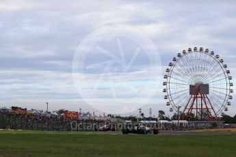 World © Octane Photographic Ltd. Formula 1 - Japanese Grand Prix - Saturday - Qualifying. Valtteri Bottas - Mercedes AMG Petronas F1 W08 EQ Energy+ and Sergio Perez - Sahara Force India VJM10. Suzuka Circuit, Suzuka, Japan. Saturday 7th October 2017. Digital Ref:1977LB2D4824