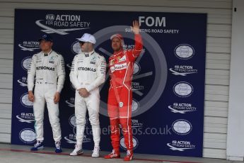 World © Octane Photographic Ltd. Formula 1 - Japanese Grand Prix - Saturday - Qualifying. Lewis Hamilton and Valtteri Bottas - Mercedes AMG Petronas F1 W08 EQ Energy+ and Sebastian Vettel - Scuderia Ferrari SF70H. Suzuka Circuit, Suzuka, Japan. Saturday 7th October 2017. Digital Ref:1977LB2D5225