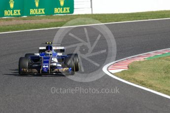 World © Octane Photographic Ltd. Formula 1 - Japanese Grand Prix - Sunday - Race. Pascal Wehrlein – Sauber F1 Team C36. Suzuka Circuit, Suzuka, Japan. Sunday 8th October 2017. Digital Ref:1980LB1D0745
