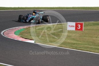 World © Octane Photographic Ltd. Formula 1 - Japanese Grand Prix - Sunday - Race. Lewis Hamilton - Mercedes AMG Petronas F1 W08 EQ Energy+. Suzuka Circuit, Suzuka, Japan. Sunday 8th October 2017. Digital Ref:1980LB1D0750