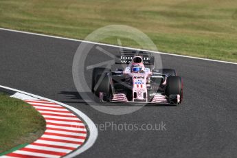 World © Octane Photographic Ltd. Formula 1 - Japanese Grand Prix - Sunday - Race. Sergio Perez - Sahara Force India VJM10. Suzuka Circuit, Suzuka, Japan. Sunday 8th October 2017. Digital Ref:1980LB1D0804