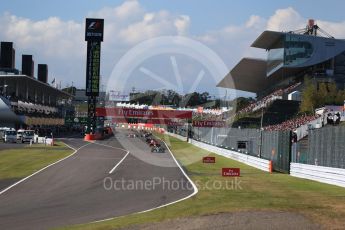 World © Octane Photographic Ltd. Formula 1 - Japanese Grand Prix - Sunday - Race. Lewis Hamilton - Mercedes AMG Petronas F1 W08 EQ Energy+ and Max Verstappen - Red Bull Racing RB13. Suzuka Circuit, Suzuka, Japan. Sunday 8th October 2017. Digital Ref:1980LB2D5470