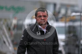 World © Octane Photographic Ltd. Formula 1 - Japanese Grand Prix - Paddock. Eric Boullier - Racing Director of McLaren Honda. Suzuka Circuit, Suzuka, Japan. Saturday 7th October 2017. Digital Ref:1975LB2D3599