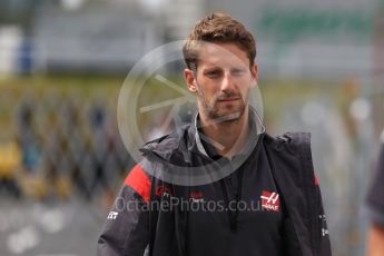 World © Octane Photographic Ltd. Formula 1 - Japanese Grand Prix - Saturday - Paddock. Romain Grosjean - Haas F1 Team VF-17. Suzuka Circuit, Suzuka, Japan. Saturday 7th October 2017. Digital Ref:1975LB2D3637