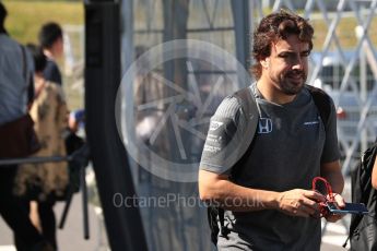 World © Octane Photographic Ltd. Formula 1 - Japanese Grand Prix - Sunday - Paddock. Fernando Alonso - McLaren Honda MCL32. Suzuka Circuit, Suzuka, Japan. Sunday 8th October 2017. Digital Ref:1978LB1D9787