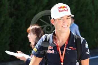World © Octane Photographic Ltd. Formula 1 - Japanese Grand Prix - Sunday - Paddock. Pierre Gasly - Scuderia Toro Rosso STR12. Suzuka Circuit, Suzuka, Japan. Sunday 8th October 2017. Digital Ref:1978LB1D9903