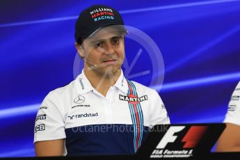 World © Octane Photographic Ltd. Formula 1 - Japanese Grand Prix – Thursday Driver Press Conference – Part 1. Felipe Massa - Williams Martini Racing. Suzuka Circuit, Suzuka, Japan. Thursday 5th October 2017. Digital Ref: 1970LB1D6240