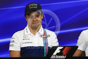 World © Octane Photographic Ltd. Formula 1 - Japanese Grand Prix – Thursday Driver Press Conference – Part 1. Felipe Massa - Williams Martini Racing. Suzuka Circuit, Suzuka, Japan. Thursday 5th October 2017. Digital Ref: 1970LB1D6252