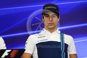 World © Octane Photographic Ltd. Formula 1 - Japanese Grand Prix – Thursday Driver Press Conference – Part 1. Lance Stroll - Williams Martini Racing. Suzuka Circuit, Suzuka, Japan. Thursday 5th October 2017. Digital Ref: 1970LB1D6257