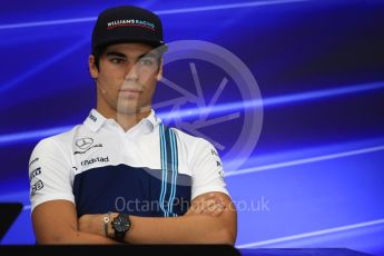 World © Octane Photographic Ltd. Formula 1 - Japanese Grand Prix – Thursday Driver Press Conference – Part 1. Lance Stroll - Williams Martini Racing. Suzuka Circuit, Suzuka, Japan. Thursday 5th October 2017. Digital Ref: 1970LB1D6280