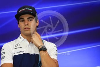 World © Octane Photographic Ltd. Formula 1 - Japanese Grand Prix – Thursday Driver Press Conference – Part 1. Lance Stroll - Williams Martini Racing. Suzuka Circuit, Suzuka, Japan. Thursday 5th October 2017. Digital Ref: 1970LB1D6360