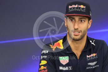 World © Octane Photographic Ltd. Formula 1 - Japanese Grand Prix – Thursday Driver Press Conference – Part 1. Daniel Ricciardo - Red Bull Racing. Suzuka Circuit, Suzuka, Japan. Thursday 5th October 2017. Digital Ref: 1970LB1D6443