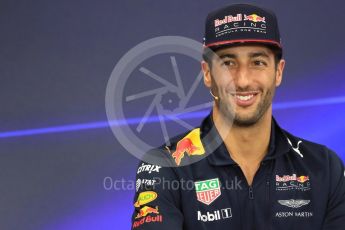 World © Octane Photographic Ltd. Formula 1 - Japanese Grand Prix – Thursday Driver Press Conference – Part 1. Daniel Ricciardo - Red Bull Racing. Suzuka Circuit, Suzuka, Japan. Thursday 5th October 2017. Digital Ref: 1970LB1D6453