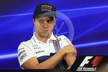 World © Octane Photographic Ltd. Formula 1 - Japanese Grand Prix – Thursday Driver Press Conference – Part 1. Felipe Massa - Williams Martini Racing. Suzuka Circuit, Suzuka, Japan. Thursday 5th October 2017. Digital Ref: 1970LB1D6479