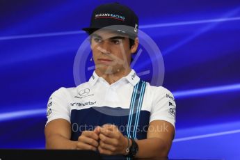 World © Octane Photographic Ltd. Formula 1 - Japanese Grand Prix – Thursday Driver Press Conference – Part 1. Lance Stroll - Williams Martini Racing. Suzuka Circuit, Suzuka, Japan. Thursday 5th October 2017. Digital Ref: 1970LB1D6492