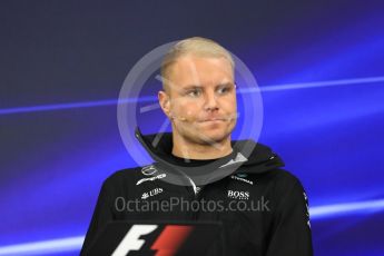 World © Octane Photographic Ltd. Formula 1 - Japanese Grand Prix – Thursday Driver Press Conference – Part 2. Valtteri Bottas - Mercedes AMG Petronas F1 Team. Suzuka Circuit, Suzuka, Japan. Thursday 5th October 2017. Digital Ref: 1970LB1D6528