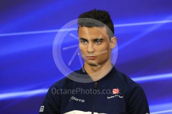 World © Octane Photographic Ltd. Formula 1 - Japanese Grand Prix – Thursday Driver Press Conference – Part 2. Pascal Wehrlein – Sauber F1 Team . Suzuka Circuit, Suzuka, Japan. Thursday 5th October 2017. Digital Ref: 1970LB1D6562