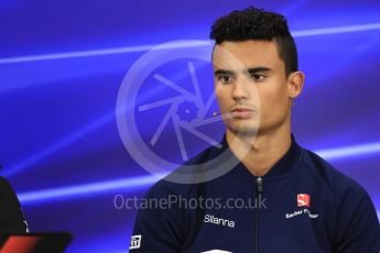 World © Octane Photographic Ltd. Formula 1 - Japanese Grand Prix – Thursday Driver Press Conference – Part 2. Pascal Wehrlein – Sauber F1 Team . Suzuka Circuit, Suzuka, Japan. Thursday 5th October 2017. Digital Ref: 1970LB1D6705