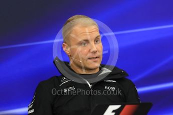 World © Octane Photographic Ltd. Formula 1 - Japanese Grand Prix – Thursday Driver Press Conference – Part 2. Valtteri Bottas - Mercedes AMG Petronas F1 Team. Suzuka Circuit, Suzuka, Japan. Thursday 5th October 2017. Digital Ref: 1970LB1D6731