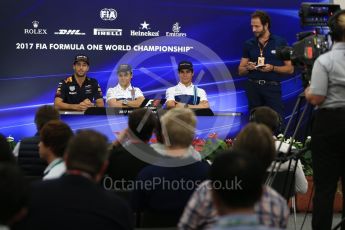 World © Octane Photographic Ltd. Formula 1 - Japanese Grand Prix – Thursday Driver Press Conference – Part 1. Felipe Massa - Williams Martini Racing, Daniel Ricciardo - Red Bull Racing and Lance Stroll - Williams Martini Racing. Suzuka Circuit, Suzuka, Japan. Thursday 5th October 2017. Digital Ref: 1970LB2D2963