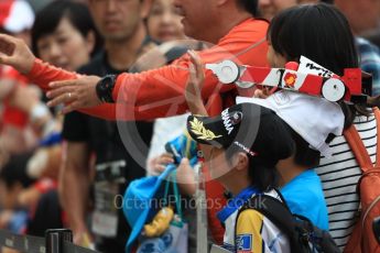World © Octane Photographic Ltd. Formula 1 - Japanese Grand Prix - Thursday - Pit Lane. Japanese Fans. Suzuka Circuit, Suzuka, Japan. Thursday 5th October 2017. Digital Ref: 1969LB1D5925