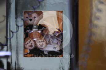 World © Octane Photographic Ltd. Formula 1 - Japanese Grand Prix - Thursday - Pit Lane. Bear for Nico Hulkenberg - Renault Sport F1 Team R.S.17. Suzuka Circuit, Suzuka, Japan. Thursday 5th October 2017. Digital Ref: 1969LB1D5965