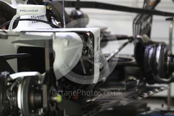 World © Octane Photographic Ltd. Formula 1 - Japanese Grand Prix - Thursday - Pit Lane. Williams Martini Racing FW40. Suzuka Circuit, Suzuka, Japan. Thursday 5th October 2017. Digital Ref: 1969LB1D6075