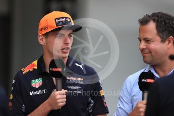 World © Octane Photographic Ltd. Formula 1 - Japanese Grand Prix - Thursday - Pit Lane. Max Verstappen - Red Bull Racing RB13. Suzuka Circuit, Suzuka, Japan. Thursday 5th October 2017. Digital Ref: 1969LB1D6192