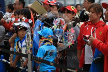World © Octane Photographic Ltd. Formula 1 - Japanese Grand Prix - Thursday - Pit Lane. Japanese Fans. Suzuka Circuit, Suzuka, Japan. Thursday 5th October 2017. Digital Ref: 1969LB2D2831