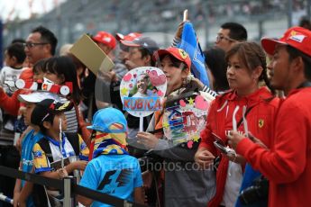World © Octane Photographic Ltd. Formula 1 - Japanese Grand Prix - Thursday - Pit Lane. Japanese Fans. Suzuka Circuit, Suzuka, Japan. Thursday 5th October 2017. Digital Ref: 1969LB2D2837