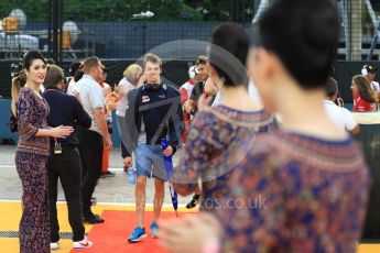 World © Octane Photographic Ltd. Formula 1 - Singapore Grand Prix - Drivers’ parade. Daniil Kvyat - Scuderia Toro Rosso STR12. Marina Bay Street Circuit, Singapore. Sunday 17th September 2017. Digital Ref: