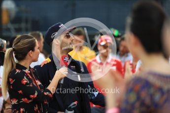 World © Octane Photographic Ltd. Formula 1 - Singapore Grand Prix - Drivers’ parade. Daniel Ricciardo - Red Bull Racing RB13. Marina Bay Street Circuit, Singapore. Sunday 17th September 2017. Digital Ref: