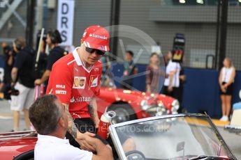 World © Octane Photographic Ltd. Formula 1 - Singapore Grand Prix - Drivers’ parade. Kimi Raikkonen - Scuderia Ferrari SF70H. Marina Bay Street Circuit, Singapore. Sunday 17th September 2017. Digital Ref: