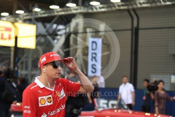 World © Octane Photographic Ltd. Formula 1 - Singapore Grand Prix - Drivers’ parade. Kimi Raikkonen - Scuderia Ferrari SF70H. Marina Bay Street Circuit, Singapore. Sunday 17th September 2017. Digital Ref: