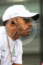 World © Octane Photographic Ltd. Formula 1 - Singapore Grand Prix - Drivers’ parade. Lewis Hamilton - Mercedes AMG Petronas F1 W08 EQ Energy+. Marina Bay Street Circuit, Singapore. Sunday 17th September 2017. Digital Ref: