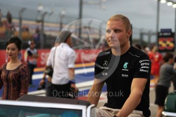 World © Octane Photographic Ltd. Formula 1 - Singapore Grand Prix - Drivers’ parade. Valtteri Bottas - Mercedes AMG Petronas F1 W08 EQ Energy+. Marina Bay Street Circuit, Singapore. Sunday 17th September 2017. Digital Ref: