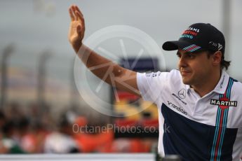 World © Octane Photographic Ltd. Formula 1 - Singapore Grand Prix - Drivers’ parade. Felipe Massa - Williams Martini Racing FW40. Marina Bay Street Circuit, Singapore. Sunday 17th September 2017. Digital Ref: