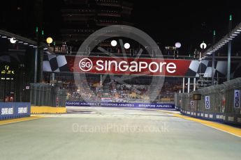 World © Octane Photographic Ltd. Formula 1 - Singapore Grand Prix - Paddock. Starting grid. Marina Bay Street Circuit, Singapore. Sunday 17th September 2017. Digital Ref: