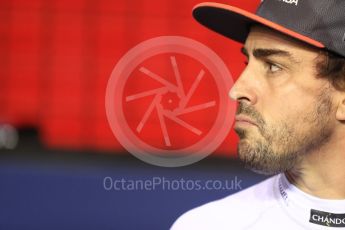 World © Octane Photographic Ltd. Formula 1 - Singapore Grand Prix - Paddock. Fernando Alonso - McLaren Honda MCL32. Marina Bay Street Circuit, Singapore. Sunday 17th September 2017. Digital Ref: