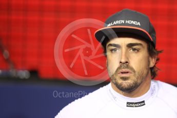 World © Octane Photographic Ltd. Formula 1 - Singapore Grand Prix - Paddock. Fernando Alonso - McLaren Honda MCL32. Marina Bay Street Circuit, Singapore. Sunday 17th September 2017. Digital Ref: