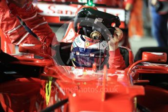 World © Octane Photographic Ltd. Formula 1 - Singapore Grand Prix - Paddock. Kimi Raikkonen - Scuderia Ferrari SF70H. Marina Bay Street Circuit, Singapore. Sunday 17th September 2017. Digital Ref: