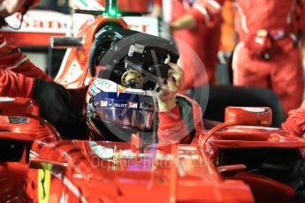 World © Octane Photographic Ltd. Formula 1 - Singapore Grand Prix - Paddock. Kimi Raikkonen - Scuderia Ferrari SF70H. Marina Bay Street Circuit, Singapore. Sunday 17th September 2017. Digital Ref: