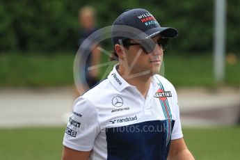 World © Octane Photographic Ltd. Formula 1 - Singapore Grand Prix - Paddock. Felipe Massa - Williams Martini Racing FW40. Marina Bay Street Circuit, Singapore. Friday 15th September 2017. Digital Ref: 1957LB1D7864