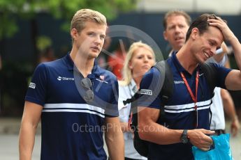 World © Octane Photographic Ltd. Formula 1 - Singapore Grand Prix - Paddock. Marcus Ericsson – Sauber F1 Team C36. Marina Bay Street Circuit, Singapore. Friday 15th September 2017. Digital Ref: 1957LB1D7873