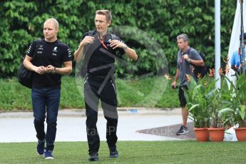 World © Octane Photographic Ltd. Formula 1 - Singapore Grand Prix - Paddock. Valtteri Bottas - Mercedes AMG Petronas F1 W08 EQ Energy+. Marina Bay Street Circuit, Singapore. Friday 15th September 2017. Digital Ref: 1957LB1D8069