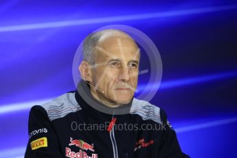 World © Octane Photographic Ltd. Formula 1 - Singapore Grand Prix – Friday Team Press Conference – Part 1. Franz Tost – Team Principal of Scuderia Toro Rosso. Marina Bay Street Circuit, Singapore. Saturday 2nd September 2017. Digital Ref:1960LB1D0524