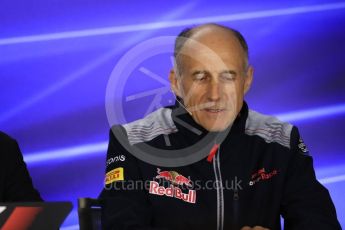 World © Octane Photographic Ltd. Formula 1 - Singapore Grand Prix – Friday Team Press Conference – Part 1. Franz Tost – Team Principal of Scuderia Toro Rosso. Marina Bay Street Circuit, Singapore. Saturday 2nd September 2017. Digital Ref:1960LB1D0568