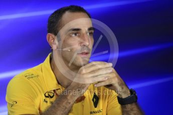 World © Octane Photographic Ltd. Formula 1 - Singapore Grand Prix – Friday Team Press Conference – Part 2. Cyril Abiteboul - Managing Director of Renault Sport Racing Formula 1 Team. Marina Bay Street Circuit, Singapore. Saturday 2nd September 2017. Digital Ref:1960LB1D0610